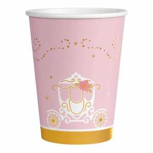amscan Pappbecher Princess for a Day 250ml 8 Stück