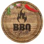 amscan Partyteller BBQ & Grill Ø23cm 8 Stück