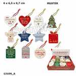 DEPESCHE Geschenkanhänger Weihnachten 65x60x7mm...