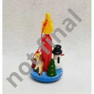 Iden Basic Weihnachts-Anhänger Kerze Holz groß