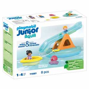 playmobil Junior Aqua Badeinsel mit Wasserrutsche