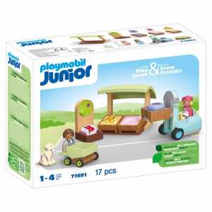 playmobil Junior Core Bio-Marktstand & Gabelstapler