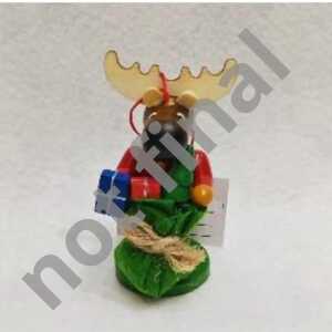 Iden Basic Weihnachts-Anhänger Elch groß Holz