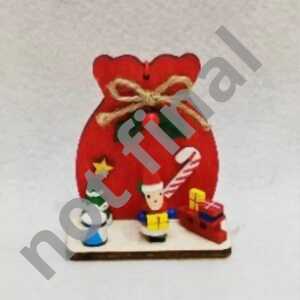 Iden Basic Weihnachts-Anhänger Geschenksäckchen groß Holz