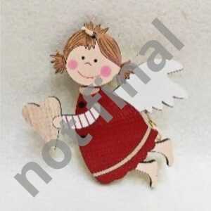 Iden Basic Weihnachts-Anhänger Engel klein Holz