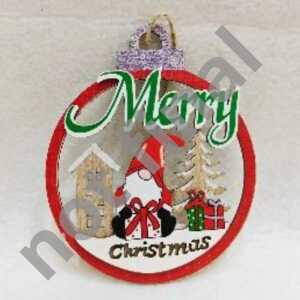 Iden Basic Weihnachts-Anhänger Wichtel klein Holz