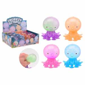Stressball Squeezy Octopus m Saugtentakeln mehrfarb 8x8x9cm 4fach sort
