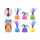 Figur Screaming Crazy Monster mehrfarbig 8x8x13cm 6fach sortiert