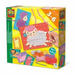 SES CREATIVE Handarbeitsset Flauschige Tiere sticken