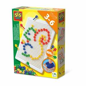 SES CREATIVE Steckspiel Mosaik-Set 100 Steine
