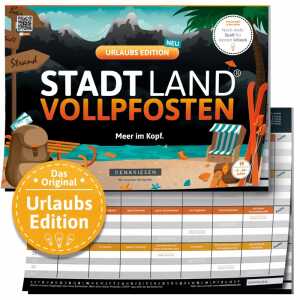 DENKRIESEN Spielblock STADT LAND VOLLPFOSTEN Urlaubs-Edition
