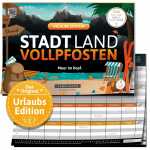 DENKRIESEN Spielblock STADT LAND VOLLPFOSTEN Urlaubs-Edition