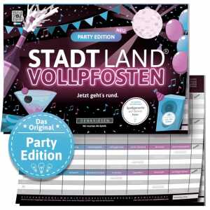 DENKRIESEN Spielblock STADT LAND VOLLPFOSTEN Party-Edition