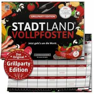 DENKRIESEN Spielblock STADT LAND VOLLPFOSTEN Grillparty-Edition