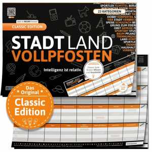 DENKRIESEN Spielblock STADT LAND VOLLPFOSTEN Classic-Edition