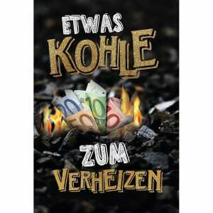 Kurt Eulzer Gutscheinkarte Kohle Geld Glimmereffekt