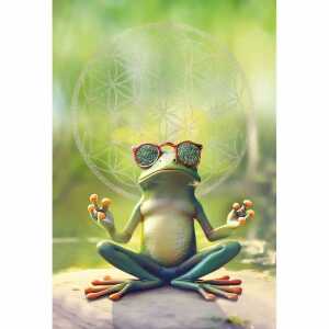 Kurt Eulzer Grußkarte Blanko Frosch Sonnenbrille