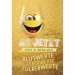 Kurt Eulzer Glückwunschkarte Geburtstag Wein Weinglas