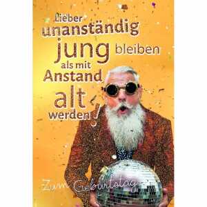 Kurt Eulzer Glückwunschkarte Geburtstag Mann Discokugel