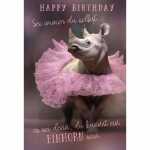 Kurt Eulzer Glückwunschkarte Geburtstag Nashorn Tutu...