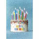 Kurt Eulzer Glückwunschkarte Geburtstag Torte Kerzen