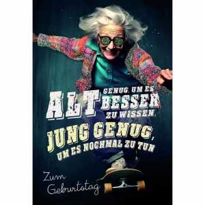 Kurt Eulzer Glückwunschkarte Geburtstag Skateboard Game