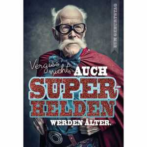 Kurt Eulzer Glückwunschkarte Geburtstag Mann Brille Superheld