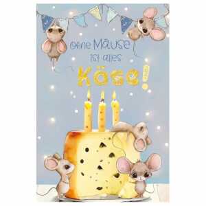 Kurt Eulzer Gutscheinkarte Pop-up Mäuse Käse