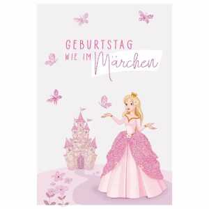 Glückwunschkarte Geburtstag Kinder Pop-up Schloss Prinzessin