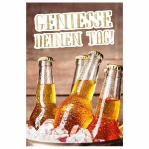 Kurt Eulzer Glückwunschkarte Geburtstag Pop-up Bier Bierglas innen