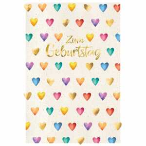 Kurt Eulzer Glückwunschkarte Geburtstag Pop-up Herzen Päckchen
