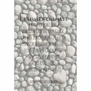 Kurt Eulzer Trauerkarte Pergament Steine Text