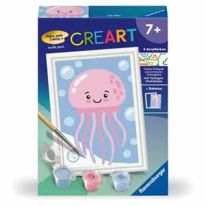 Ravensburger Malen nach Zahlen Fröhliche Qualle 8,5x12cm Serie F