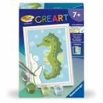 Malen nach Zahlen Fröhliches Seepferdchen 8,5x12cm...