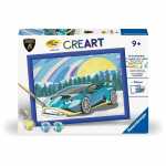 Ravensburger Malen nach Zahlen Blauer Lamborghini 24x18cm...