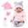 Babypuppe Reborn Baby rosa/grau 38cm