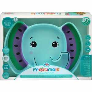 Silikonteller Bubba Melephant Frootimals blau rutschfest