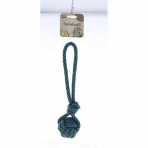 Hundespielzeug Spielseil Schlinge Knoten orange/grün 33x17cm sort