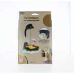 Katzenspielzeug Fellmaus auf Schwungfeder 25cm