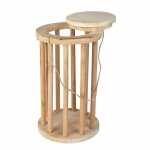 Nagerzubehör Heuraufe 3in1 natur Ø15x25cm