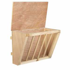 Nagerzubehör Heuraufe mit Sitzbrett natur 25x17x20cm