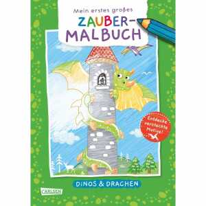 CARLSEN Malbuch Mein erstes großes Zauber-Malbuch Dinos & Drachen