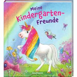 Freundebuch Meine KindergartenFreunde Nia+Lily m echte Regenbogenmähne