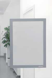 magnetoplan Inforahmen magnetofix grau DIN A4 2 Stück selbstklebend