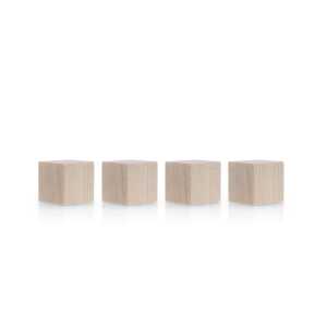 Magnets Wood Series Cube 20x20x20mm 4 Stück Birke Haftkraft 4kg