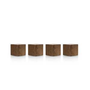 Magnets Wood Series Cube 20x20x20mm 4 Stück Walnuss Haftkraft 4kg