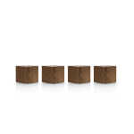Magnets Wood Series Cube 20x20x20mm 4 Stück Walnuss...
