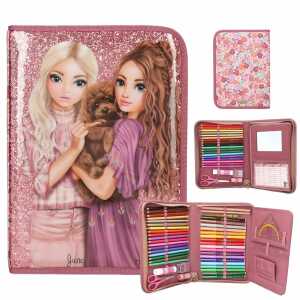 Depesche TOPModel Federtasche FLORAL XXL gefüllt 4,5x20x28cm