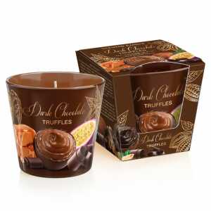 Duftkerze im Glas Dark Chocolate Truffle dunkelbraun 115g