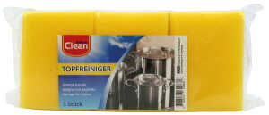 CLEAN Topfreiniger Schwamm mit Griffleiste 3er